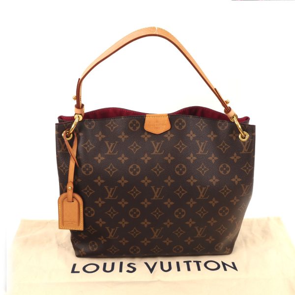 3100427 201n 11 Louis Vuitton Graceful PM Monogram One Shoulder Tote Bag Brown