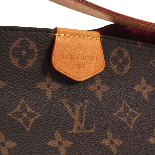 3100427 201n 6 Louis Vuitton Graceful PM Monogram One Shoulder Tote Bag Brown