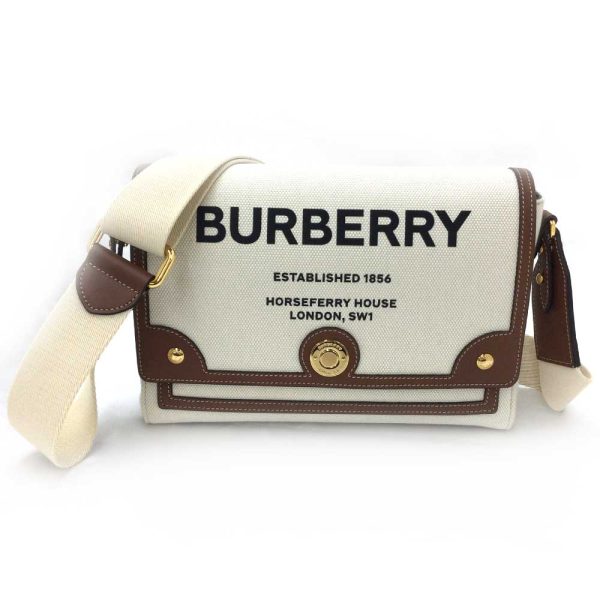 3100444 16n 1 Burberry Shoulder Bag White Brown