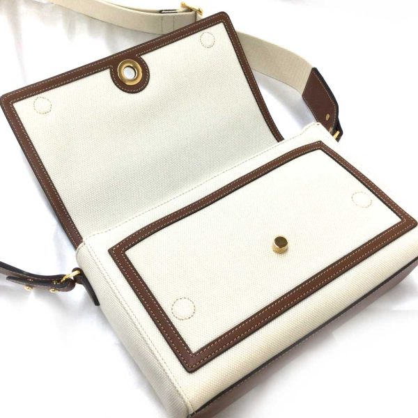 3100444 16n 5 Burberry Shoulder Bag White Brown