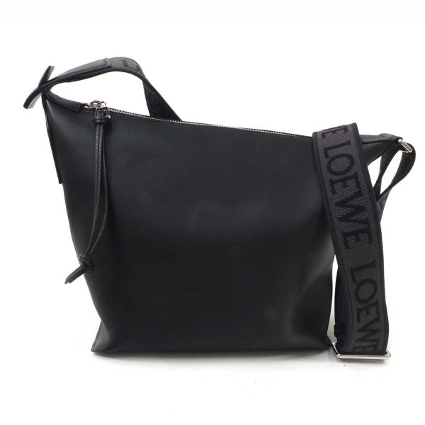 3100483 4n 1 Loewe Cubby Calfskin Crossbody Shoulder Bag Black