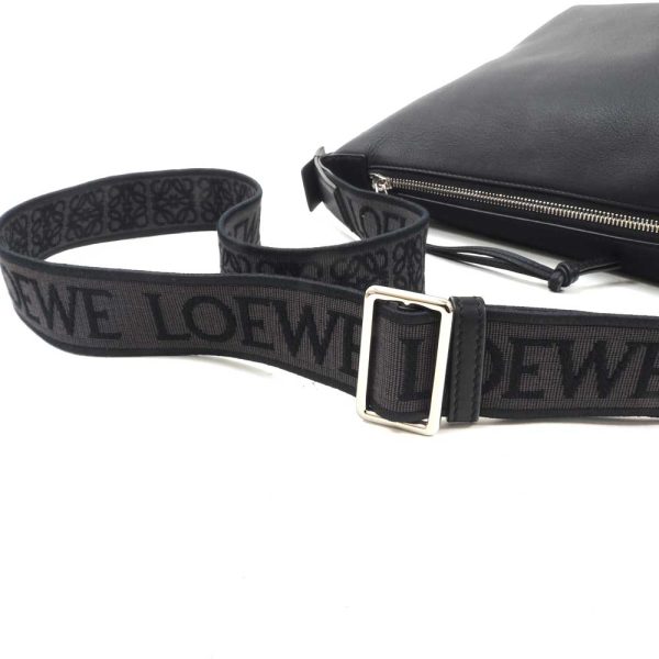 3100483 4n 5 Loewe Cubby Calfskin Crossbody Shoulder Bag Black