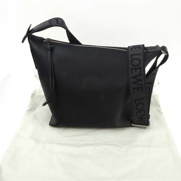 3100483 4n 9 Loewe Cubby Calfskin Crossbody Shoulder Bag Black