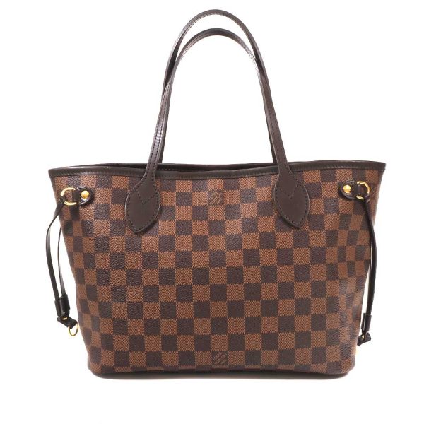 3100540 141n 1 Louis Vuitton Damier Neverfull Pm Lightweight Shoulder Bag Ebene Brown