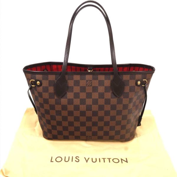 3100540 141n 8 Louis Vuitton Damier Neverfull Pm Lightweight Shoulder Bag Ebene Brown