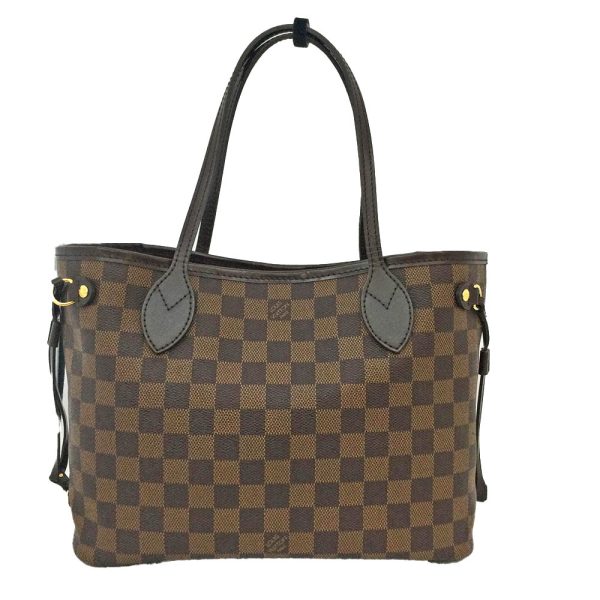 31005409318 17t Louis Vuitton Neverfull PM Damier Ebene Tote Bag Brown