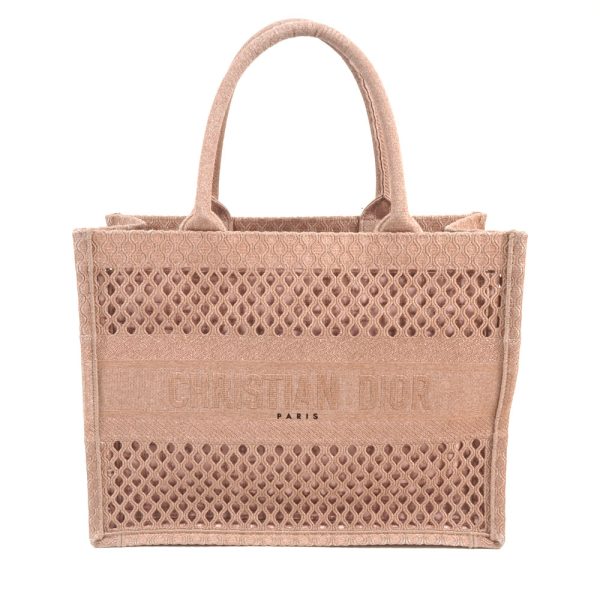 3100568 8n 1 Christian Dior Mesh Canvas Square Book Tote Bag Pink