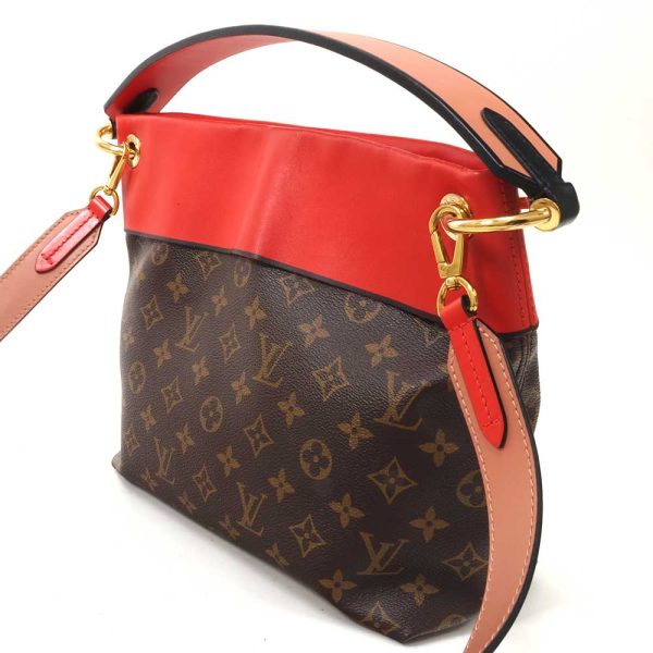 3100879 66n 2 Louis Vuitton Tuileria Bezas Monogram Kabuki RFID Monogram 2 Way Shoulder Bag Brown Red Pink