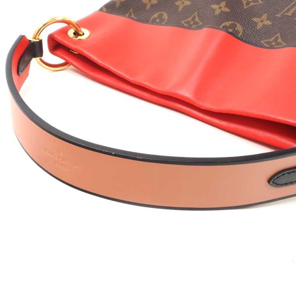 3100879 66n 4 Louis Vuitton Tuileria Bezas Monogram Kabuki RFID Monogram 2 Way Shoulder Bag Brown Red Pink