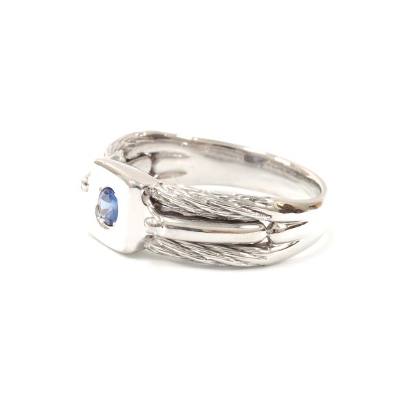 3103167 20n 3 Tanzanite Ring Silver White Gold