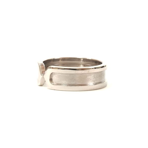 3103407 20n 3 Cartier 2C Engraved Ring White Gold