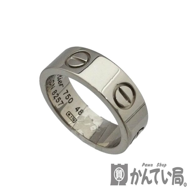 31034079310 26k01 Cartier Love Simple Kantai Ring White Gold