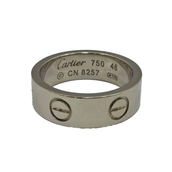 31034079310 26k02 Cartier Love Simple Kantai Ring White Gold