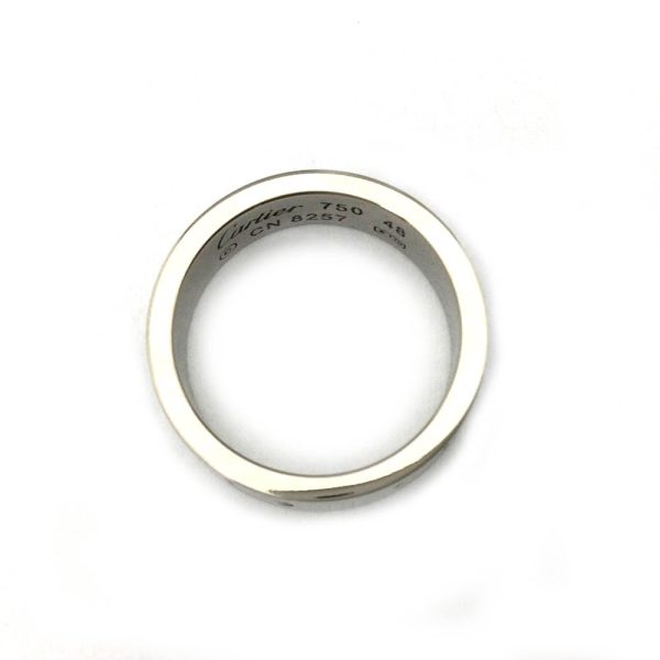 31034079310 26k03 Cartier Love Simple Kantai Ring White Gold