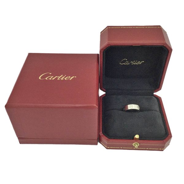 31034079310 26k08 Cartier Love Simple Kantai Ring White Gold