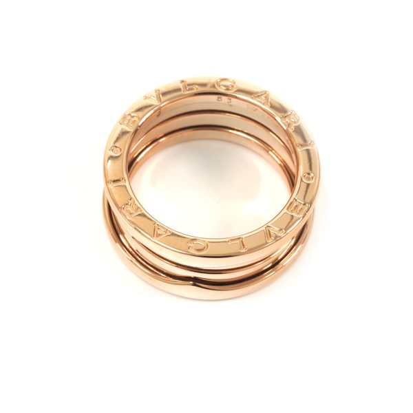 3103408 29n 4 Bvlgari K18PG B Zero1 2 Band Ring Pink Gold