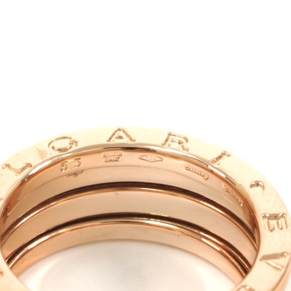 3103408 29n 5 Bvlgari K18PG B Zero1 2 Band Ring Pink Gold