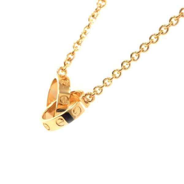 3103460 3n 3 Cartier Baby Love Engraved Screw Design Necklace Yellow Gold