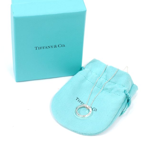 3103462 42n 12 Tiffany Co Top Circle Necklace White Gold