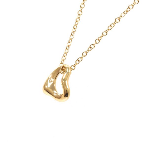 3103462 58n 3 Tiffany Co Open Heart Necklace Yellow Gold