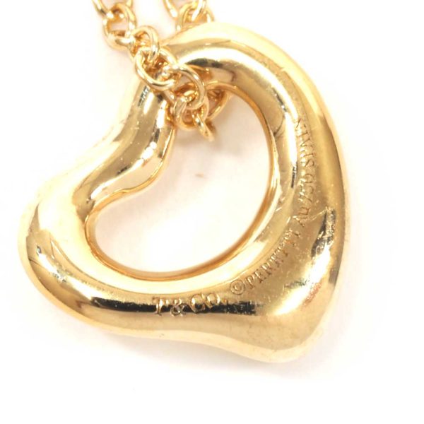 3103462 58n 5 Tiffany Co Open Heart Necklace Yellow Gold