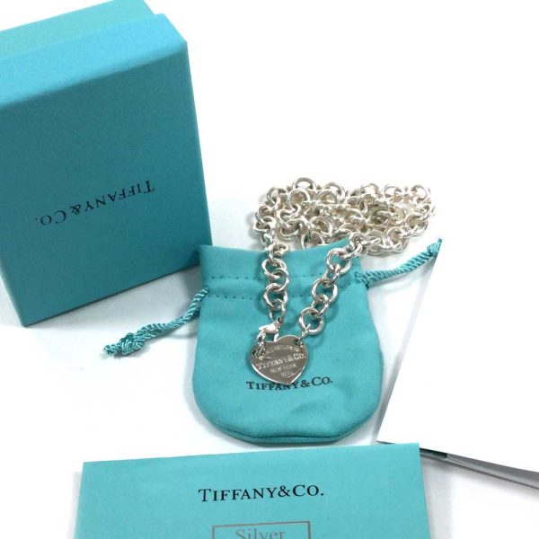 3103462 65n 8 Tiffany Co Heart Necklace Silver