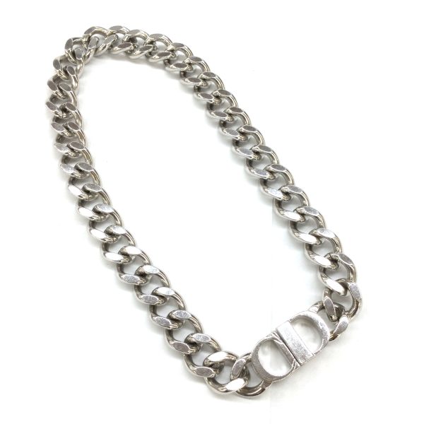 3103477 28n 1 Christian Dior Icon CD Chain Link Necklace Silver