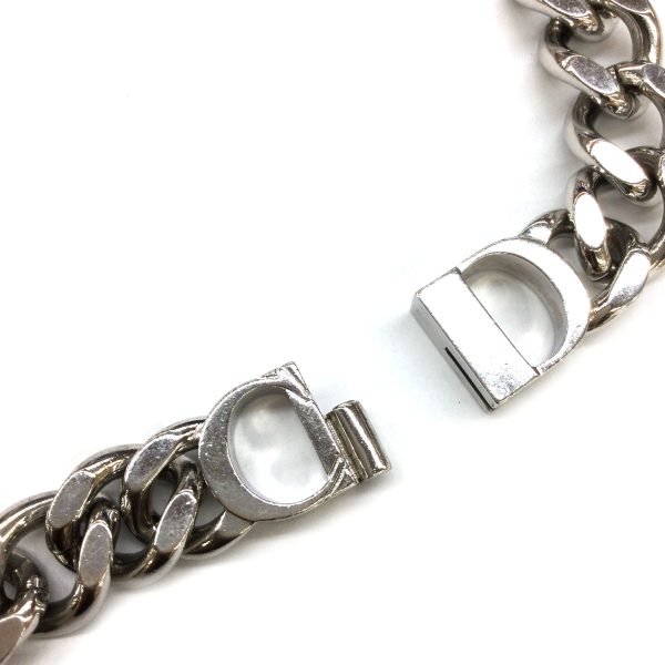 3103477 28n 5 Christian Dior Icon CD Chain Link Necklace Silver