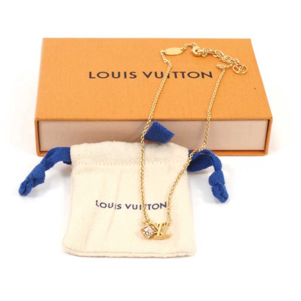 3103494 18n 8 Louis Vuitton LV Lulu Glam Metal Truss Flower Charm Necklace Yellow Pink Gold