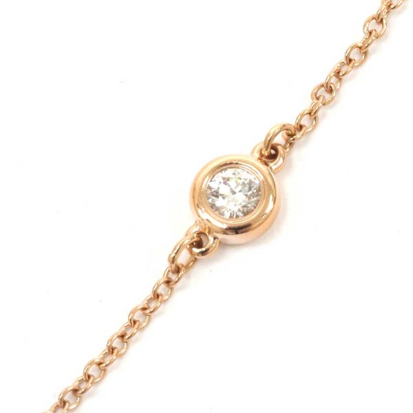 3103515 16n 2 Tiffany Co Visor Yard Diamond Bracelet Rose Gold