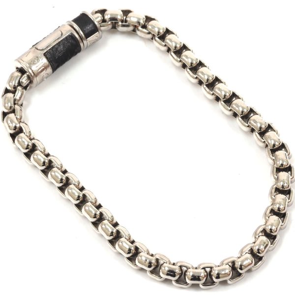 3103547 25n 1 Louis Vuitton Monogram Eclipse Chain Bracelet Silver