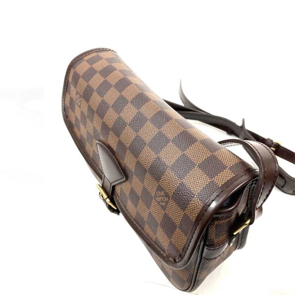 310427 324n 4 Louis Vuitton Sologne Damier Ebene Shoulder Bag Brown