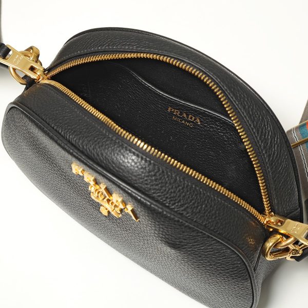 310830100 6 Prada Shoulder Bag Pochette Logo Plate Nero Black