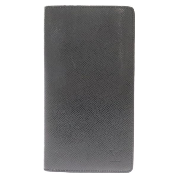 3124b240009 1 LOUIS VUITTON Portefeuille Long Taiga Long Wallet Leather Black