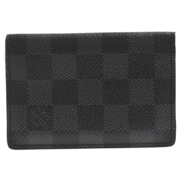 3124e020007 2 Louis Vuitton Damier Organizer De Posh Card Case Canvas Black