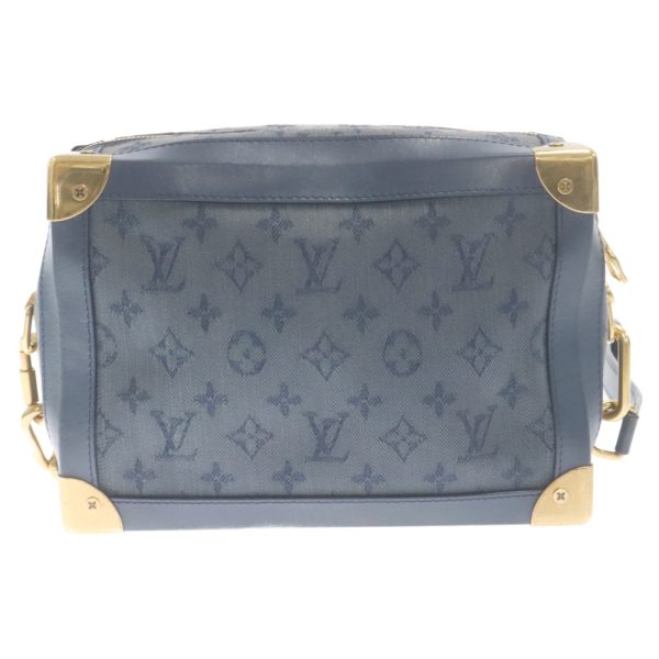 3124e140013 1a LOUIS VUITTON Monogram Denim Soft Trunk Shoulder Bag Denim Navy