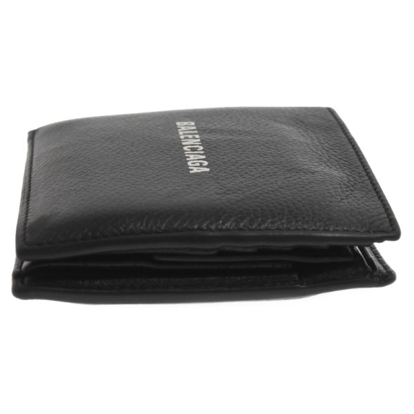 3124f140005 3 BALENCIAGA Cash Square Folded Wallet Leather Black