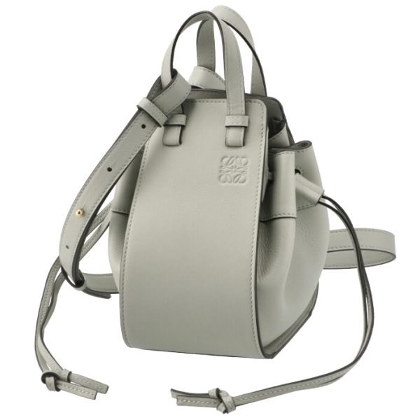 31430v0700241760 1 Loewe Hammock Drawstring Mini Shoulder Bag Gray