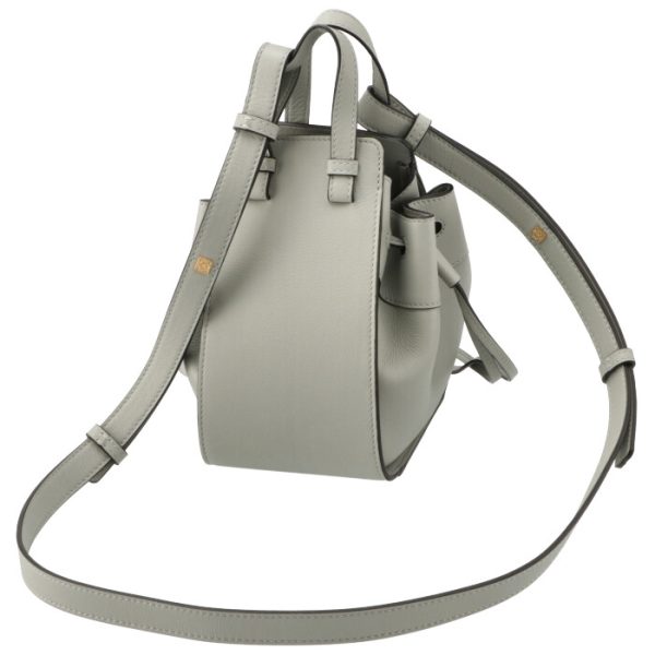 31430v0700241760 2 Loewe Hammock Drawstring Mini Shoulder Bag Gray