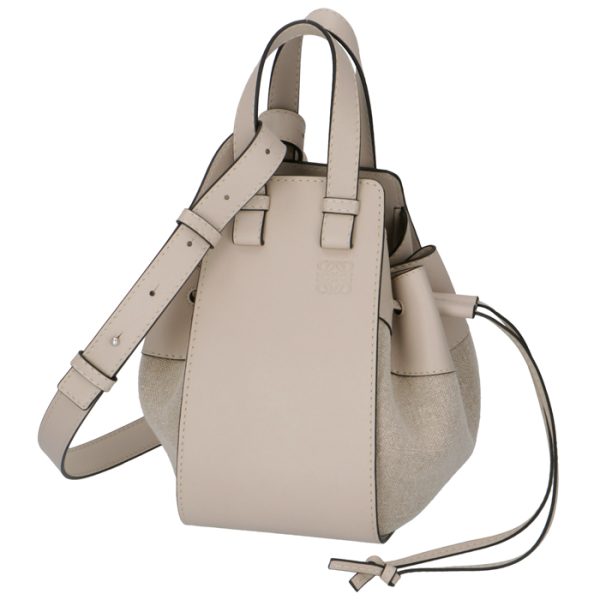 31439z9500552461 Loewe Hammock Drawstring Small Shoulder Bag Beige