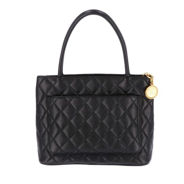 31582 2 Chanel Reprint Tote Caviar Skin Black