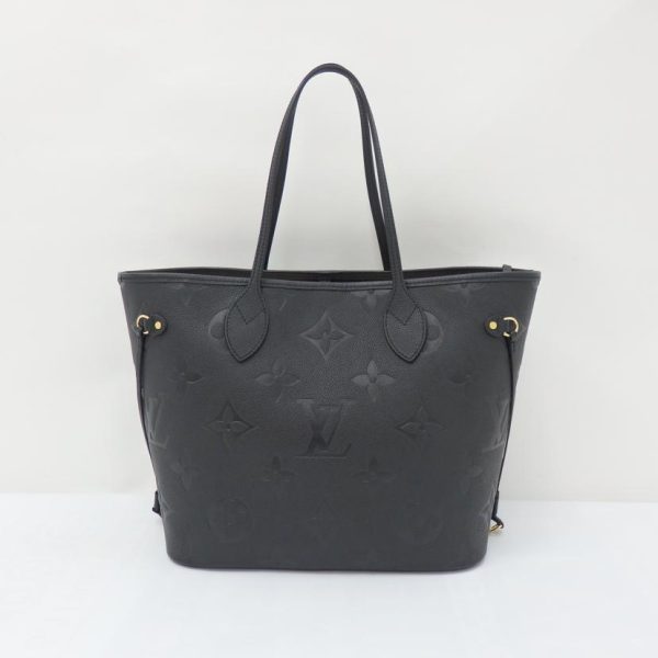 31983 2 Louis Vuitton MM Monogram Empriente Never Full Bag Noir