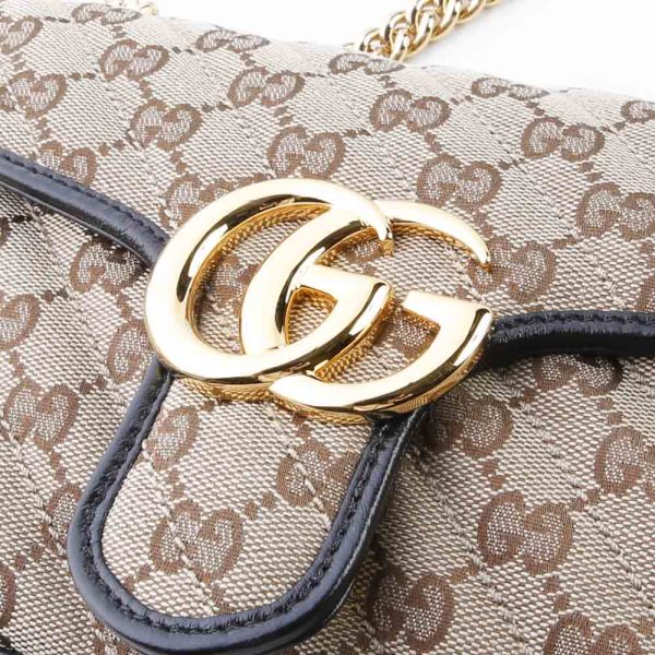 320100kwa290016 6 Gucci GG Marmont 20 Chain Shoulder Bag Beige