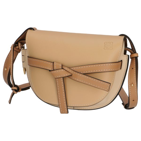 32154t2000518004 1 Loewe Gate Small Crossbody Shoulder Bag Beige