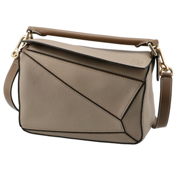 32212kbs2100532566 1 Loewe Puzzle Small Shoulder Bag Beige