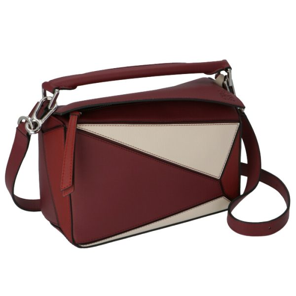 32230os2100246968 Loewe Puzzle Small 2way Shoulder Bag Wine Garnet Dark Red