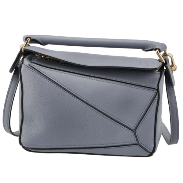 32230u9500246919 1 Loewe Puzzle Mini Shoulder Bag Gray Blue