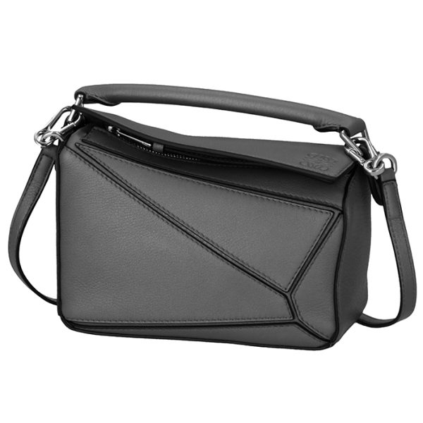 32245u9500241560 1 Loewe Puzzle Mini Shoulder Bag Gunmetal Gray