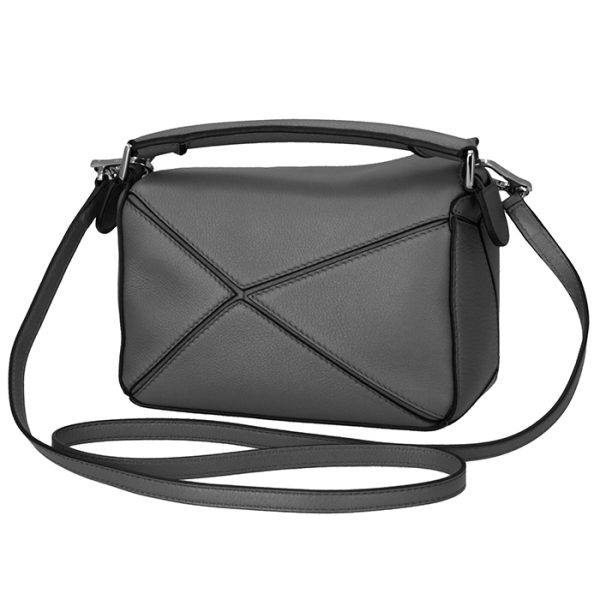 32245u9500241560 2 Loewe Puzzle Mini Shoulder Bag Gunmetal Gray