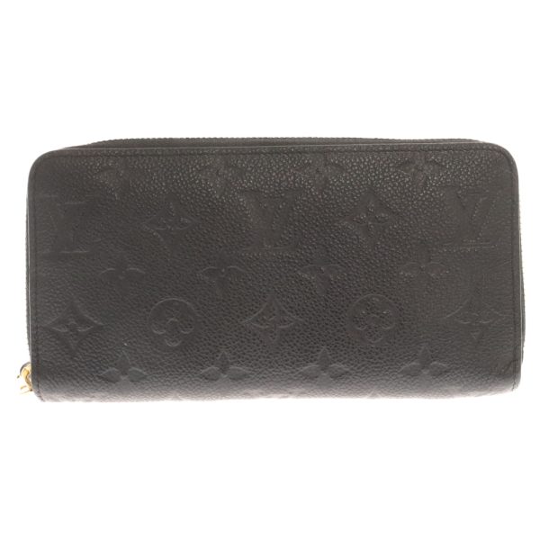 3224a100004 1 LOUIS VUITTON Monogram Empreinte Zippy Wallet Leather Black